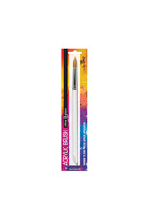 Expansive view of China Glaze Acrylic Brush for nails in a wall-hook ready retail pack in a white background